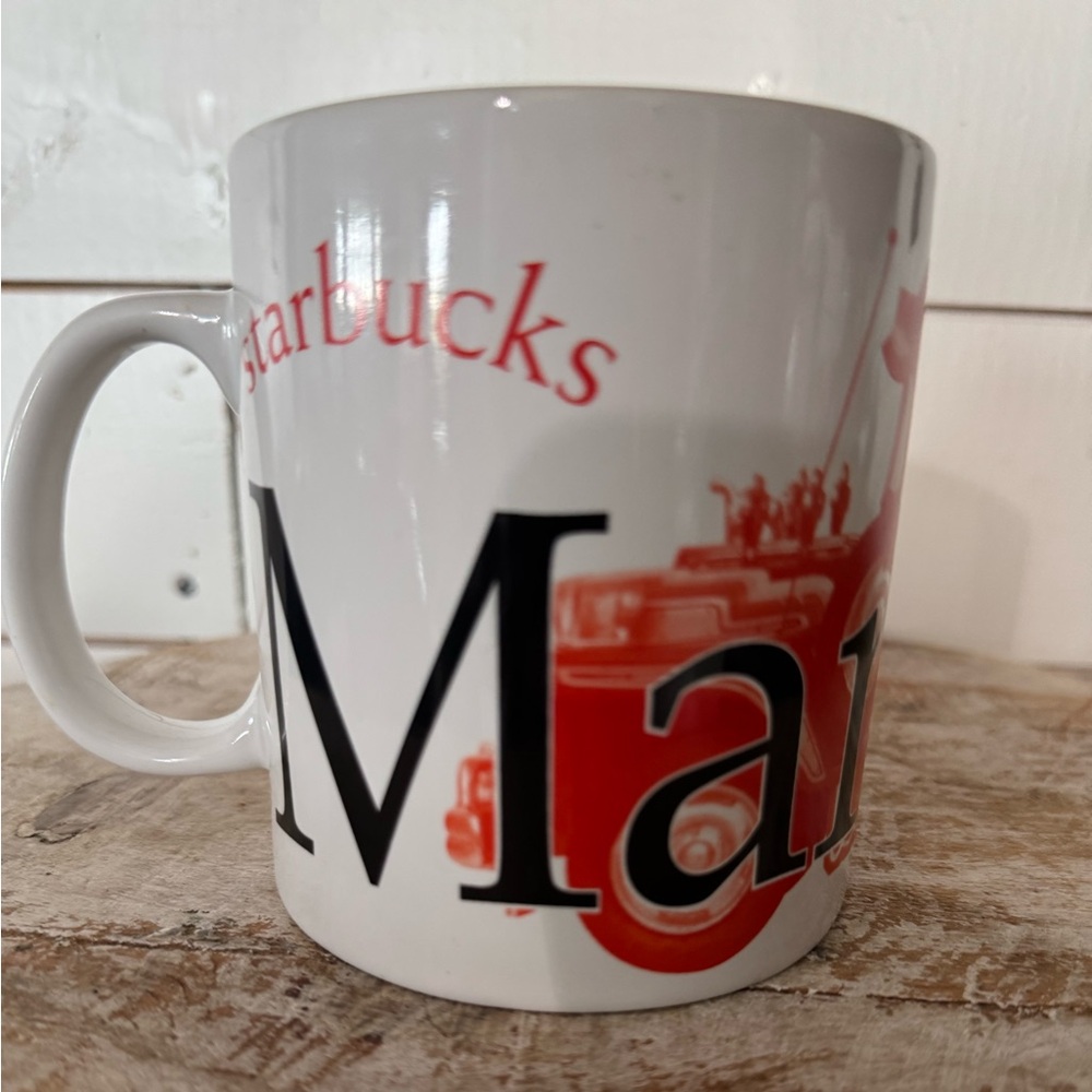 2007 Starbucks Manila Coffee Mug Orange Tractor